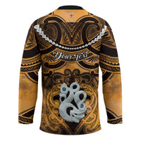 Personalised Maori Matariki Manaia Kowhai Hockey Jersey Maori Kowhaiwhai Pattern Galaxy