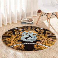 Maori Matariki Manaia Kowhai Round Carpet Maori Kowhaiwhai Pattern Galaxy