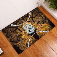 Maori Matariki Manaia Kowhai Rubber Doormat Maori Kowhaiwhai Pattern Galaxy