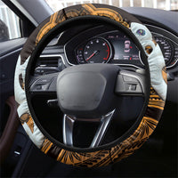 Maori Matariki Manaia Kowhai Steering Wheel Cover Maori Kowhaiwhai Pattern Galaxy