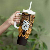 Personalised Maori Matariki Manaia Kowhai Tumbler With Handle Maori Kowhaiwhai Pattern Galaxy