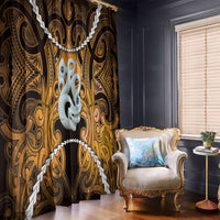 Maori Matariki Manaia Kowhai Window Curtain Maori Kowhaiwhai Pattern Galaxy
