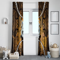 Maori Matariki Manaia Kowhai Window Curtain Maori Kowhaiwhai Pattern Galaxy