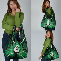 Maori Matariki Hei Matau Kakariki Grocery Bag Maori Kowhaiwhai Pattern Galaxy