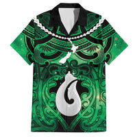 Personalised Maori Matariki Hei Matau Kakariki Hawaiian Shirt Maori Kowhaiwhai Pattern Galaxy