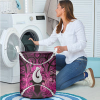 Maori Matariki Hei Matau Mawhero Laundry Basket Maori Kowhaiwhai Pattern Galaxy