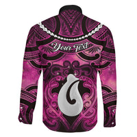 Personalised Maori Matariki Hei Matau Mawhero Family Matching Off Shoulder Short Dress and Hawaiian Shirt Maori Kowhaiwhai Pattern Galaxy LT01 - Polynesian Pride