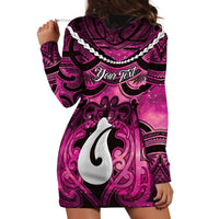Personalised Maori Matariki Hei Matau Mawhero Hoodie Dress Maori Kowhaiwhai Pattern Galaxy