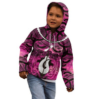 Personalised Maori Matariki Hei Matau Mawhero Kid Hoodie Maori Kowhaiwhai Pattern Galaxy