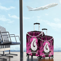 Maori Matariki Hei Matau Mawhero Luggage Cover Maori Kowhaiwhai Pattern Galaxy