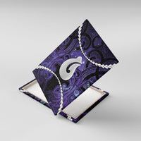 Maori Matariki Hei Matau Waiporoporo Canvas Wall Art Maori Kowhaiwhai Pattern Galaxy