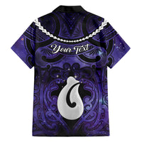 Personalised Maori Matariki Hei Matau Waiporoporo Family Matching Mermaid Dress and Hawaiian Shirt Maori Kowhaiwhai Pattern Galaxy LT01 - Polynesian Pride
