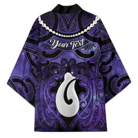 Personalised Maori Matariki Hei Matau Waiporoporo Kimono Maori Kowhaiwhai Pattern Galaxy