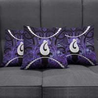 Maori Matariki Hei Matau Waiporoporo Pillow Cover Maori Kowhaiwhai Pattern Galaxy