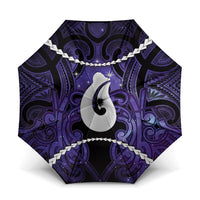 Maori Matariki Hei Matau Waiporoporo Umbrella Maori Kowhaiwhai Pattern Galaxy