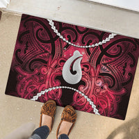 Maori Matariki Hei Matau Whero Rubber Doormat Maori Kowhaiwhai Pattern Galaxy
