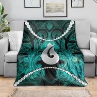 Maori Matariki Hei Matau Turquoise Blanket Maori Kowhaiwhai Pattern Galaxy