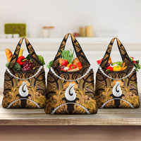 Maori Matariki Hei Matau Kowhai Grocery Bag Maori Kowhaiwhai Pattern Galaxy