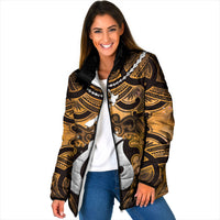 Personalised Maori Matariki Hei Matau Kowhai Padded Jacket Maori Kowhaiwhai Pattern Galaxy