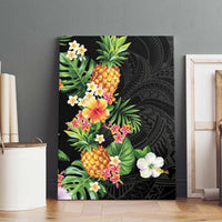 Hawaii Pineapple Tropical Canvas Wall Art Colorful Hibiscus Plumeria