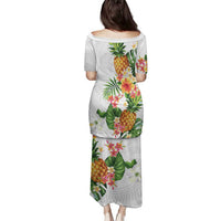 Hawaii Pineapple Tropical Family Matching Puletasi and Hawaiian Shirt Luminous Hibiscus Plumeria LT01 - Polynesian Pride