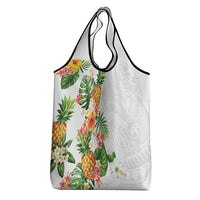 Hawaii Pineapple Tropical Grocery Bag Luminous Hibiscus Plumeria