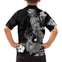 Hawaii Pineapple Tropical Family Matching Puletasi and Hawaiian Shirt Neutral Hibiscus Plumeria LT01 - Polynesian Pride