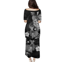 Hawaii Pineapple Tropical Family Matching Puletasi and Hawaiian Shirt Neutral Hibiscus Plumeria LT01 - Polynesian Pride