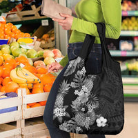 Hawaii Pineapple Tropical Grocery Bag Neutral Hibiscus Plumeria