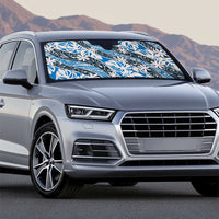 Ninamu Tahiti Tiare Monstera Auto Sun Shade Polynesian Pattern Curve Style - Polynesian Pride