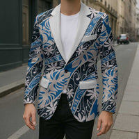 Ninamu Tahiti Tiare Monstera Blazer Polynesian Pattern Curve Style - Polynesian Pride
