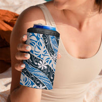Ninamu Tahiti Tiare Monstera 4 in 1 Can Cooler Tumbler Polynesian Pattern Curve Style - Polynesian Pride
