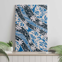 Ninamu Tahiti Tiare Monstera Canvas Wall Art Polynesian Pattern Curve Style - Polynesian Pride