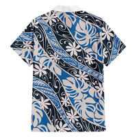 Ninamu Tahiti Tiare Monstera Family Matching Off Shoulder Short Dress and Hawaiian Shirt Polynesian Pattern Curve Style LT01 - Polynesian Pride