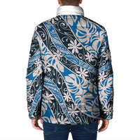 Ninamu Tahiti Tiare Monstera Padded Jacket Polynesian Pattern Curve Style - Polynesian Pride