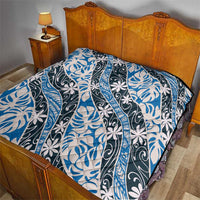Ninamu Tahiti Tiare Monstera Quilt Polynesian Pattern Curve Style - Polynesian Pride