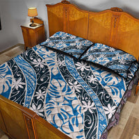 Ninamu Tahiti Tiare Monstera Quilt Bed Set Polynesian Pattern Curve Style - Polynesian Pride