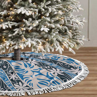 Ninamu Tahiti Tiare Monstera Tree Skirt Polynesian Pattern Curve Style - Polynesian Pride
