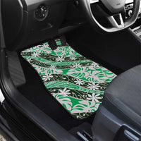 Matie Tahiti Tiare Monstera Car Mats Polynesian Pattern Curve Style - Polynesian Pride