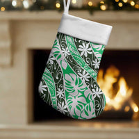 Matie Tahiti Tiare Monstera Christmas Stocking Polynesian Pattern Curve Style - Polynesian Pride