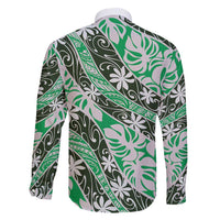Matie Tahiti Tiare Monstera Family Matching Off Shoulder Maxi Dress and Hawaiian Shirt Polynesian Pattern Curve Style LT01 - Polynesian Pride
