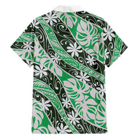 Matie Tahiti Tiare Monstera Hawaiian Shirt Polynesian Pattern Curve Style - Polynesian Pride