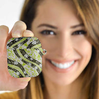Olive Tahiti Tiare Monstera AirPods Case Polynesian Pattern Curve Style - Polynesian Pride