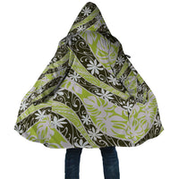 Olive Tahiti Tiare Monstera Cloak Polynesian Pattern Curve Style - Polynesian Pride