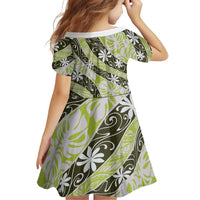 Olive Tahiti Tiare Monstera Family Matching Mermaid Dress and Hawaiian Shirt Polynesian Pattern Curve Style LT01 - Polynesian Pride