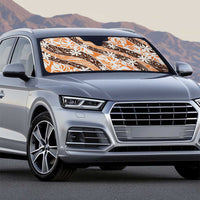 Puatou Tahiti Tiare Monstera Auto Sun Shade Polynesian Pattern Curve Style - Polynesian Pride