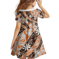 Puatou Tahiti Tiare Monstera Family Matching Off The Shoulder Long Sleeve Dress and Hawaiian Shirt Polynesian Pattern Curve Style LT01 - Polynesian Pride