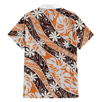 Puatou Tahiti Tiare Monstera Family Matching Off The Shoulder Long Sleeve Dress and Hawaiian Shirt Polynesian Pattern Curve Style LT01 - Polynesian Pride