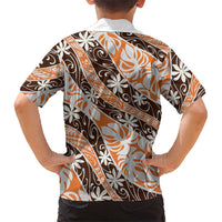 Puatou Tahiti Tiare Monstera Family Matching Off Shoulder Maxi Dress and Hawaiian Shirt Polynesian Pattern Curve Style LT01 - Polynesian Pride