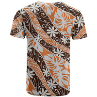 Puatou Tahiti Tiare Monstera T Shirt Polynesian Pattern Curve Style - Polynesian Pride
